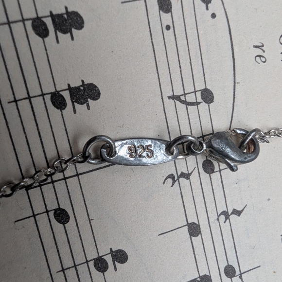 Stamped 925 Silver Necklace with Knot Pendant - Picture 6 of 11